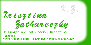 krisztina zathureczky business card